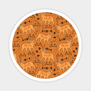 Doodle Cute American Shorthair Cat - Orange Magnet